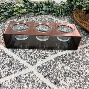 Copper Three-Candle Holder